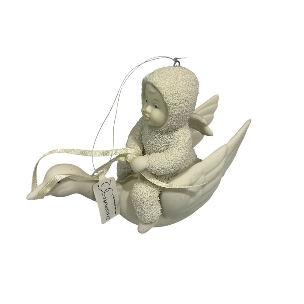 Department 56 Snowbabies Fly Me To The Moon Ornament 68885 Goose Tag Vtg 1998